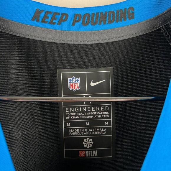 New Women's Nike #15 Jonathan Mingo Black Carolina Panthers Game Jersey Size M - Picture 5 of 8